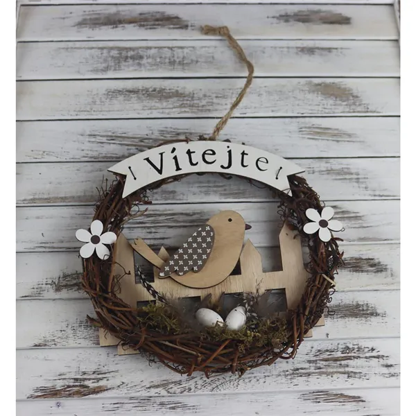 Dekorativer Kranz - Vogel P1799