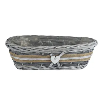Pflanzkorb mit Folie grau P2022/2