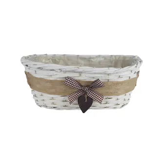 Pflanzkorb mit Folie weiß P2023/1