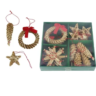 Strohdekorationen zum Aufhängen, 14 Stück P2361