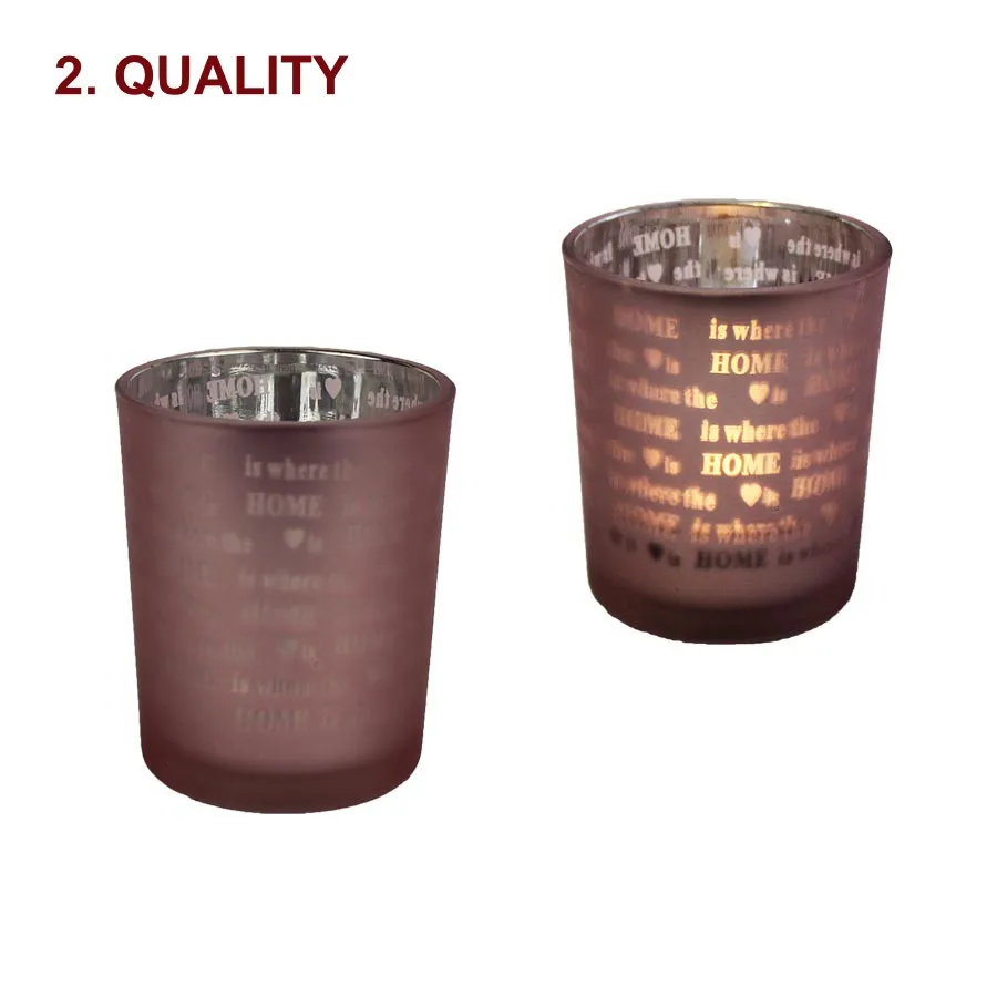 Glaskerzenhalter rosa S0029/B 2. Qualität