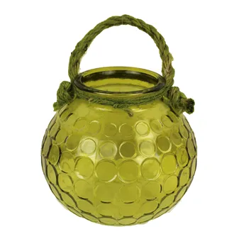 Glas Dekoration  grün klein S0073/M