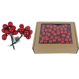 Glaskugeln auf Draht, Durchm. 2cm, S0570-08/BOX 144 Stück