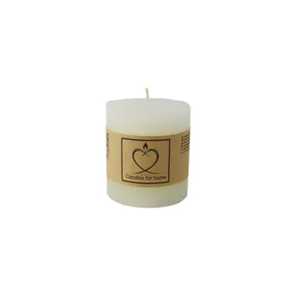 Rustikale Stumpenkerze Creme 7 x 7,5 cm S0574-26