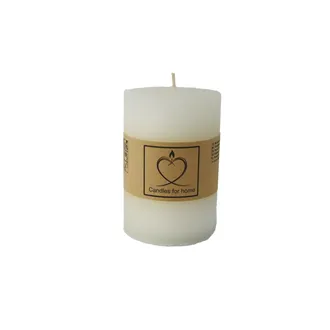 Rustikale Stumpenkerze Creme 7 x 10 cm S0575-26
