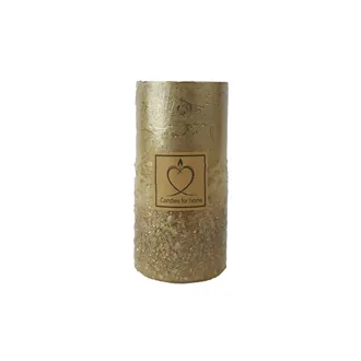 Stumpenkerze Metallic Gold 7 x 14 cm S0584-29