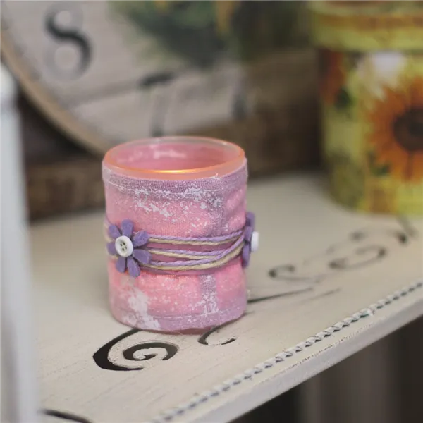 Kerzenhalter mit Stoff X0154