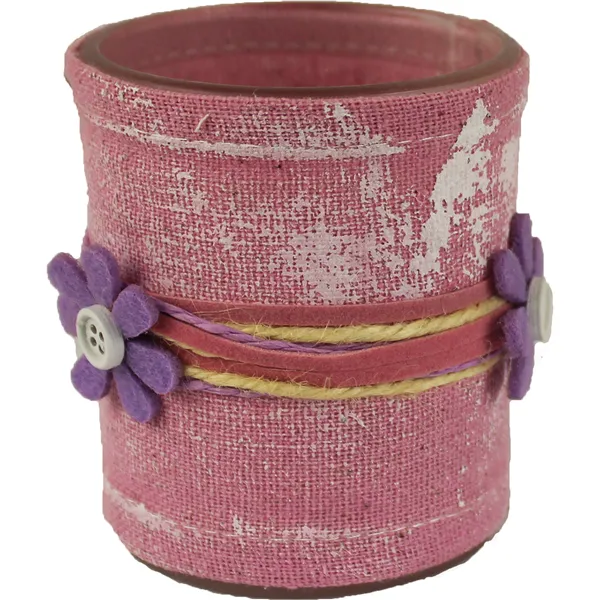 Kerzenhalter mit Stoff X0154