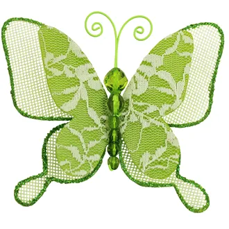 Schmetterling mit Clip grün X0319