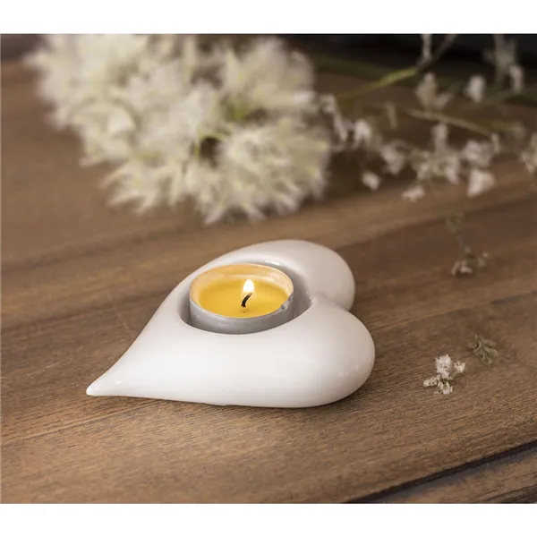 Herz Kerzenständer weiss X1306-01