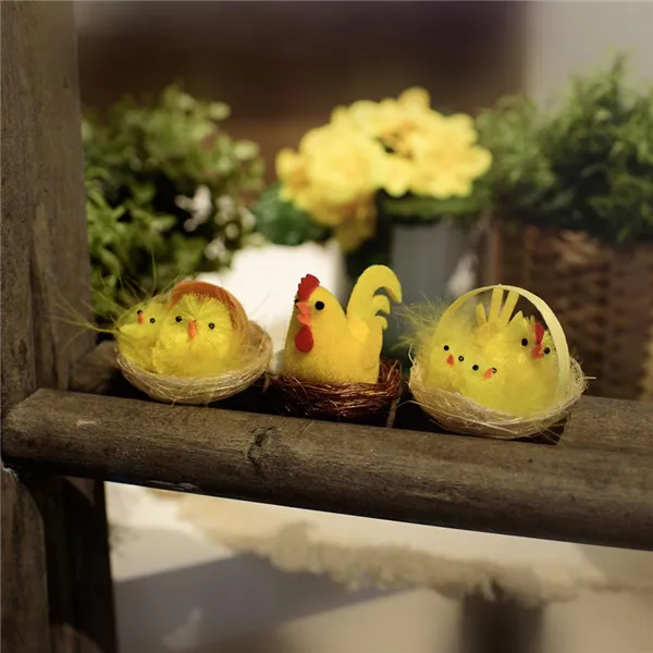 Osterdekoration Schachtel Mix Küken und Hennen 24 St. X5750