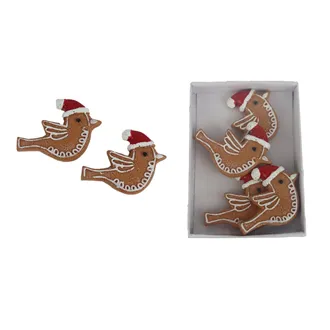 Lebkuchenvögel, 4 Stück X7207