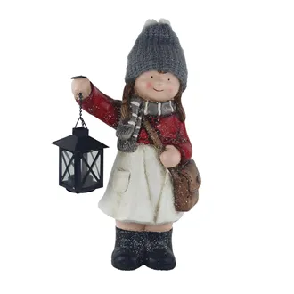 Dekoration Mädchen mit Laterne X7461