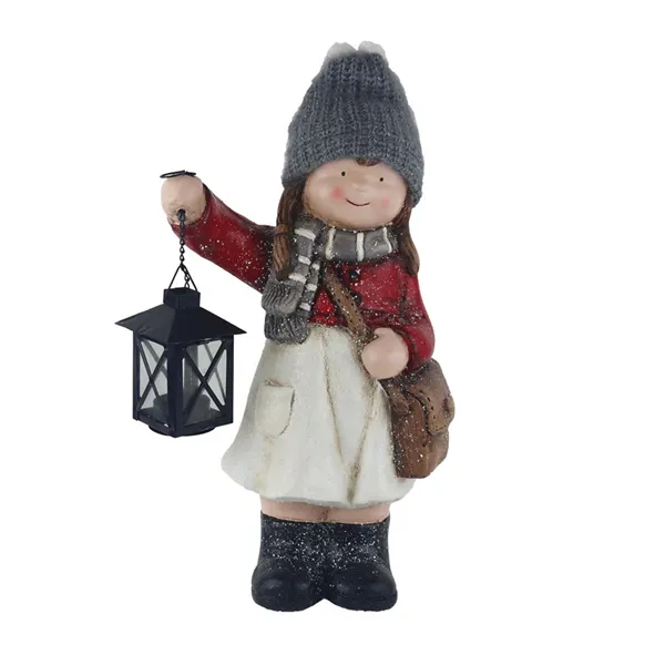 Dekoration Mädchen mit Laterne X7461