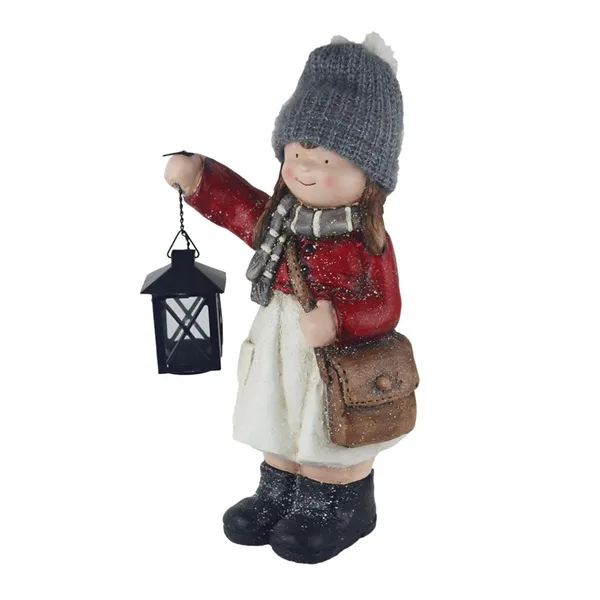 Dekoration Mädchen mit Laterne X7461