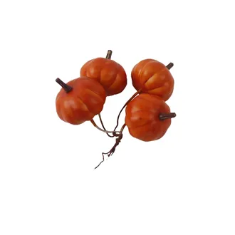 Kürbisdekorationen auf Draht, 4 Stück X7540