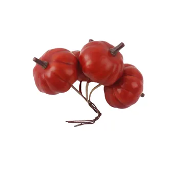 Kürbisdekorationen auf Draht, 4 Stück X7541