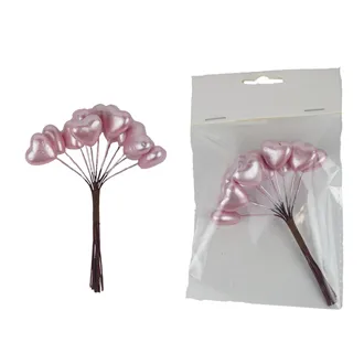 Deko-Herzen auf Draht, 12 Stück X7608-05