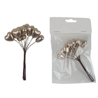 Deko-Herzen auf Draht, 12 Stück X7608-30