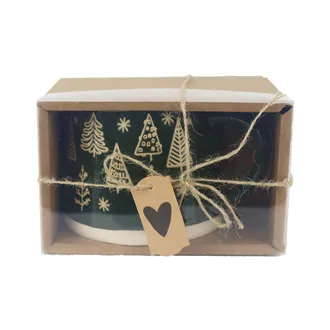 Keramikbecher mit Bäumen in einer Box X7648/S1