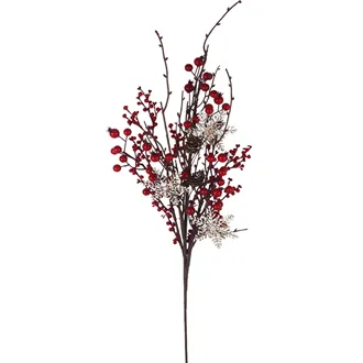 Zweig mit Beeren und Flocken X8433