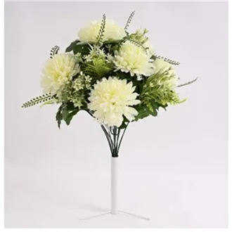 Chrysanthemenstrauß mit Zubehör 50 cm, creme 371353